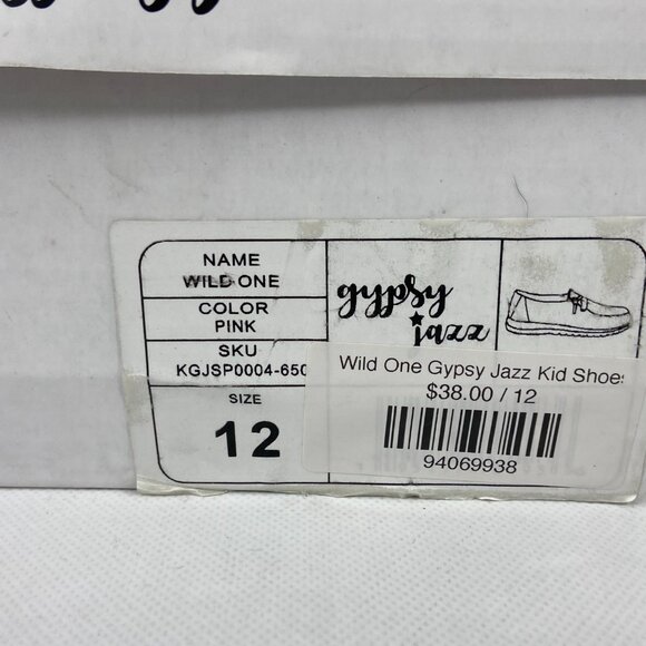 Gypsy Jazz Kid's Wild One Pink Leopard Print & Stripe Slip On Shoe - Picture 5 of 5